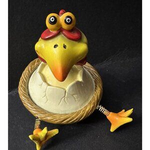 EXHART RED YELLOW WOBBLY BIRD NERDYBIRD HATCHLING EGG CHICKEN FIGURE‎ BOBBLE